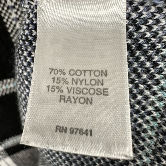 J Jill Sweater Womens 2X Black White Plaid Preppy Career Comfort Neutral Casual - Picture 7 of 12